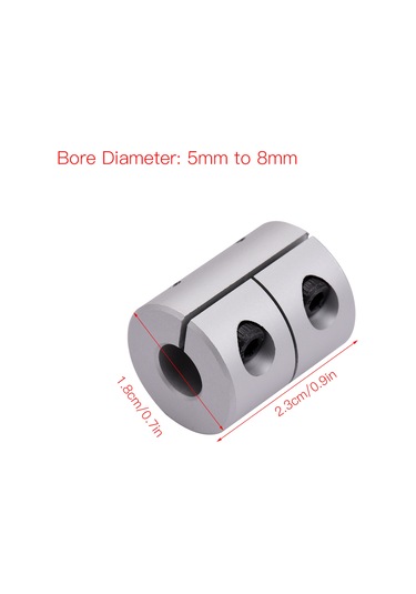 Konesam Alüminyum Allyuminiyum Zımbırtı Kolu 5mmx8mm, 3d Yazıcı Cnc Motor Uyumlu, Gelişmiş Tork Ve Dayanıklılık, Gümüş, 3 Adet