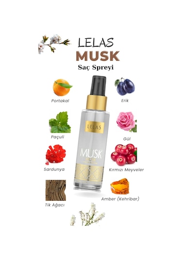 Lelas 1199 Musk Kadın Erkek Parfümlü Saç Spreyi 100 ML