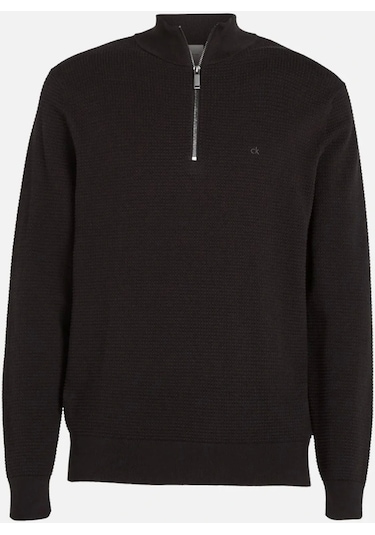 Calvin Klein Waffle Texture Q-zıp Siyah