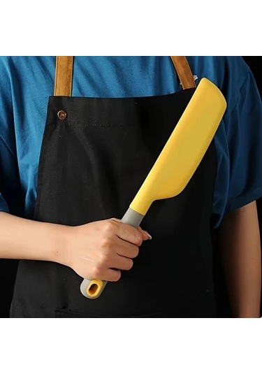 Dashanshop Pembe Ekstra Büyük Silikon Spatula Yapışmaz Isıya Dayanıklı Mutfak Aracı Pembe Kırmızı