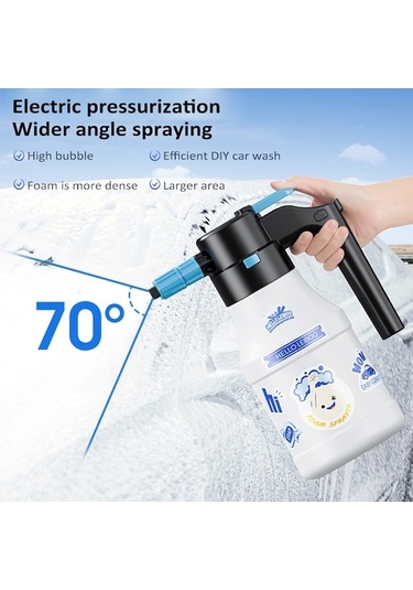 Gebibd 1.5l Elektrikli Köpük Püskürtücü Araba Yıkama Püskürtücü, Usb Şarjlı, Ev, Bahçe, Araba İçin Basınçlı Köpük Püskürtücü