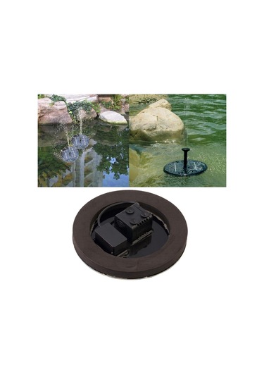Güneş Enerjili Su Pompası Bahçe Çeşmesi Yüzen Panel Sulama Havuzu Kiti Şelaleler İçin Su Ekran Parkı Havuzu Dekorasyon Çeşmesi, Çap: 16cm