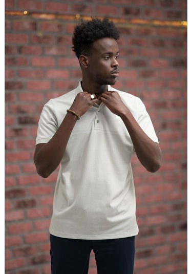 Advante Regular Fit Likralı Pano Desenli Polo Yaka T-shirt Mint