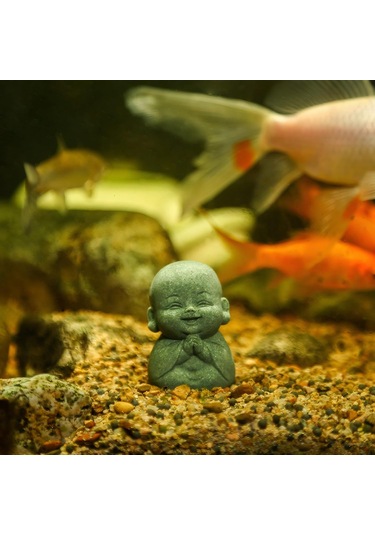 Symbee Mini Buda Heykel Seti: Zen Dekor, Feng Shui Ve Mikro Peyzaj İçin 4 Adet Masüstü Çay Arkadaşı