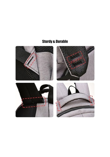 Createtech Yan Çanta Bilgisayar Omuz Askılı Seyahat Çantası 18-49 İnç Usb Bölmeli Çok renkli