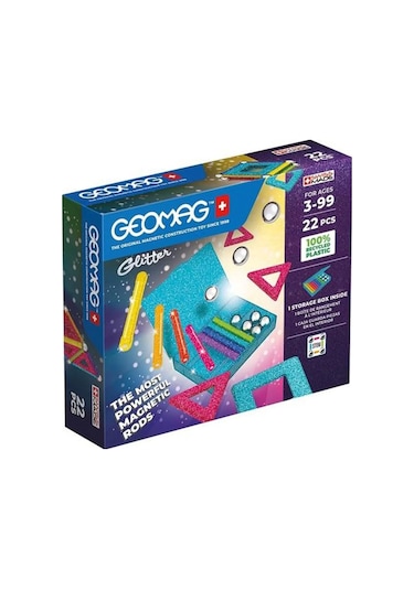Geomag Glitter Manyetik Çubuklar 22 Parça