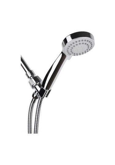 Pazly El Tipi Duş Başlığı 3 Sprey Modu Paslanmaz Çelik Hortum Ayarlanabilir Braket Krom Banyo Duş Seti Gümüş Gümüş