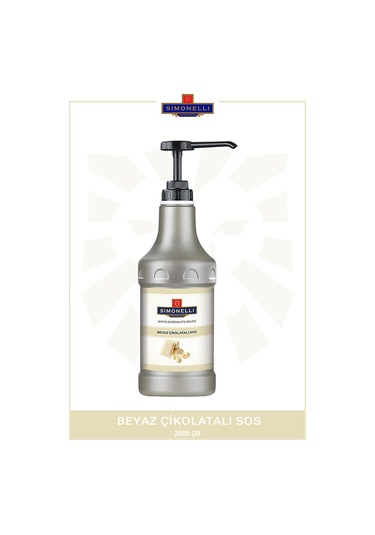 Simonelli Profesyonel Sos Beyaz Çikolatalı 2500 G + Pompa