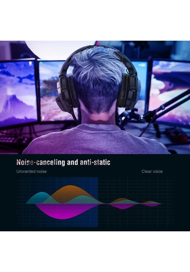 Canpay Onikuma K5 3.5MM Kablolu Kulak Üstü Oyuncu Kulaklığı