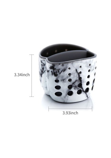 Springsun Pratik Mutfak Lavabo Organizatörü - Pe Abs Malzeme, Su Geçirmez, Kurutma Delikli, Banyo Ve Mutfak İçin Beyaz