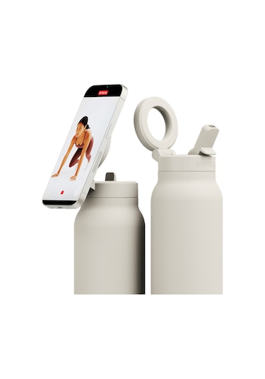 Ringo Pro Pipetli, Telefon Tutuculu Termal Çelik Termos 710 Ml Bej
