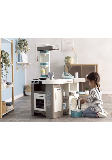 Smoby Tefal 2 in1 Sesli Çamaşır Makineli Mutfak Seti