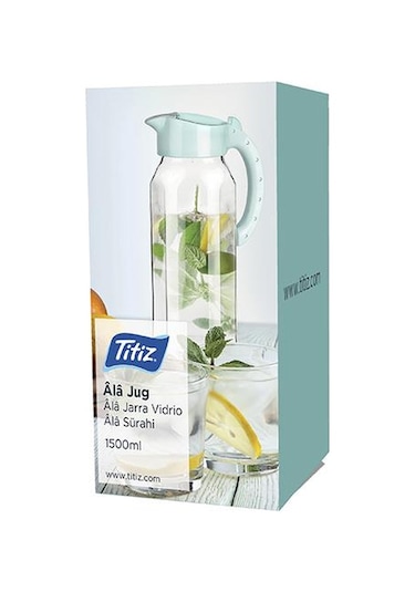 Titiz Cam Ala Sürahi 1500 Ml.