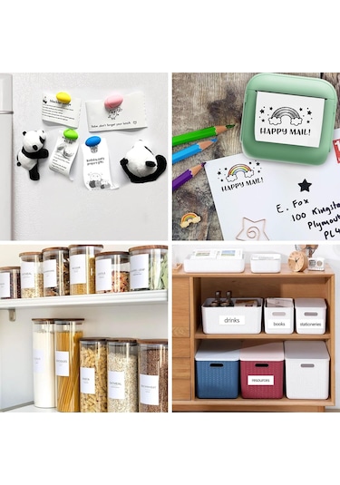 X6 Taşınabilir Mini El Etiket Yazıcısı Termal Baskı Bluetooth Etiket Makinesi Bej