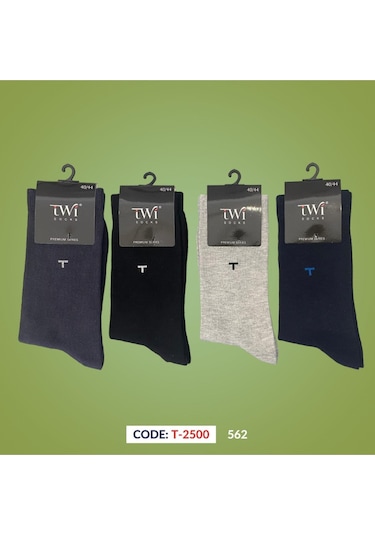 Twisocks Pamuk Soket T Desen Karışık Çorap 12'li - Karışık Yeşil