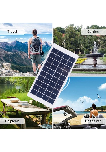 Reedark Beyaz Ip65 Su Geçirmez 4.5w 5v Usb Çıkışlı Polikristal Güneş Paneli - Dış Mekan Telefon Powerbank Şarj Cihazı, Eva Lamine, Dağcı Kanca İle
