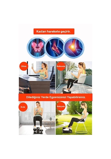 Vibrolegs Eliptik Kondisyon Bisikleti - Egzersiz Aleti - Esnek Ta Siyah