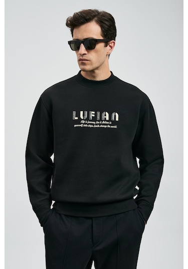 Lufian Erkek Oracle Sweatshirt 112030178 Siyah Siyah