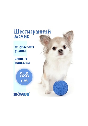 Skyrus Köpekler İçin Altıgen Lastik Top 8x8x8cm 210526194