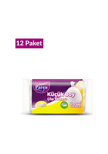 Güçlü Çöp Torbası Küçük Boy 30'lu 40 X 50 Cm 12 Paket