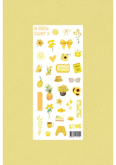 M38 Yellow Days Sticker Seti Çok Renkli