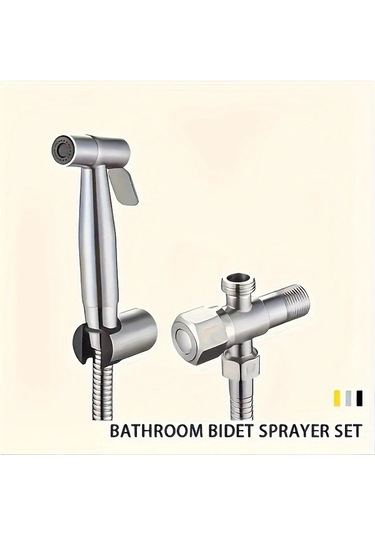 Xuweiwei 4 Parça Set Paslanmaz Çelik El Tipi Duş Başlığı Duş Seti Yüksek Basınçlı Nozul Ve Ayarlanabilir Su Akışı