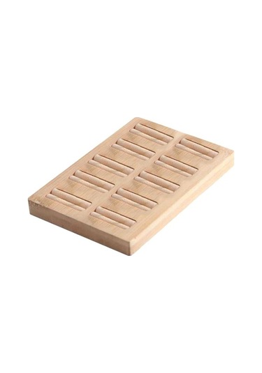 Trendooze Yüzükler Yuva Tutucu Tepsisi Stylea-10 Sergileme Mücevher Küpe E Düzenleyici Bej Ahşap 10 Gn