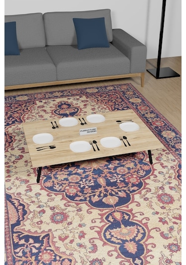 Katlanır Yer Sofrası Hamur Açma Masası Atlantik Çam 60 x 90