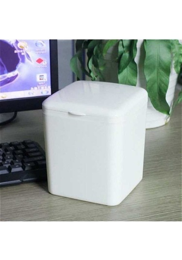 Tongxida Yaratıcı Küçük Yatak Başucu Çöp Kutusu Beyaz Beyaz