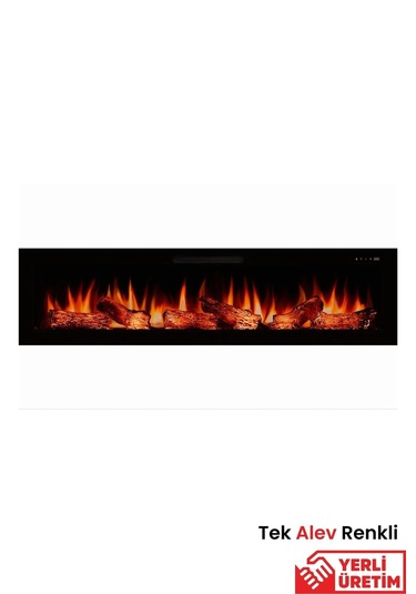 Masta 160 Elektrikli Şömine - Isıtıcısız, Cam Çerçeveli, Tek Renk