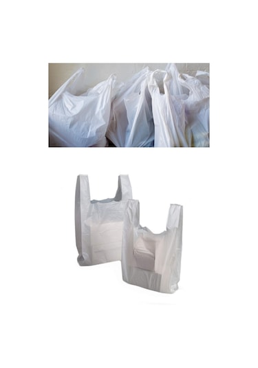 Beyaz Poşet Kalın Orta Boy Hışır Atlet Poşet 5 Kg