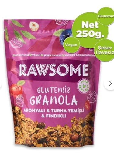 Glutensiz Aronyalı & Turna Yemişli & Fındıklı Granola 250 G