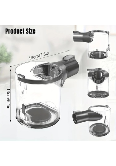 Motion003 V6 Dc58 Dc59 Dc62 Dc74 Toz Haznesi Yedek Parca A Veya B Arayuzlu Sefaf Plastik Vakum Temizleyici