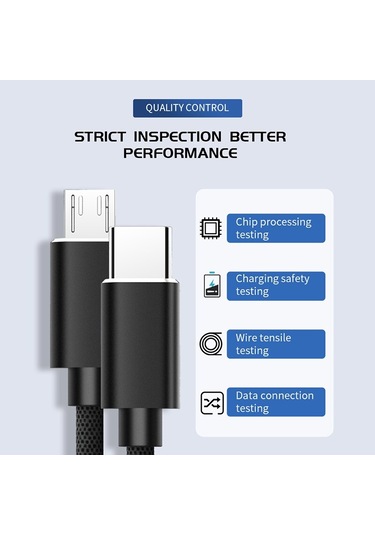 Usb Tip C Mikro Usb Kablosu Samsung Galaxy Uyumlu S7 S6 Android Hızlı Şarj Cep Telefonu Şarj Kablosu Huawei Usb Pd Kablosu