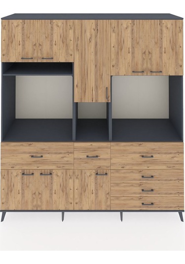 Kronos Dolap 10 Raflı 6 Çekmeceli 8 Kapaklı 220x59x243 Antrasit-çam/çam Atlas Çam/atlas Çam Kronos Dolap 10 Raflı 6 Çekmeceli 8 Kapaklı 220x59x243 Antrasit-çam/çam Atlas Çam/atlas Çam