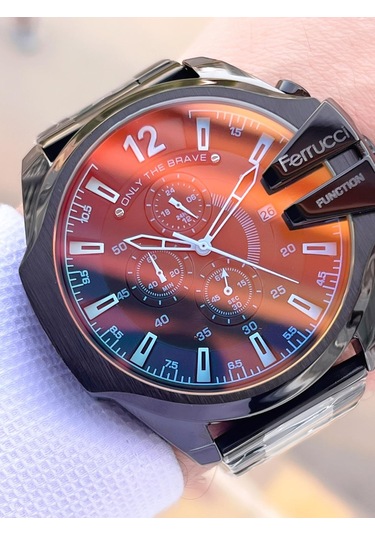 Ferrucci Diesel Kasa Çelik Kordon İç Kadran Özellikleri Aktif 2 Yıl Garantili Erkek Kol Saati E.fc05 Siyah