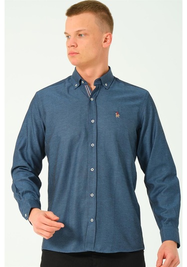 G674 Dewberry Erkek Gömlek-petrol-2 Petrol-2