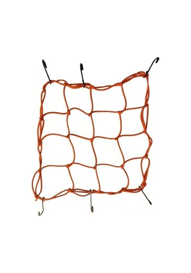 Motosiklet Bagaj Filesi Ahtapot 16 Gözlü Motor Kask Bağlama Eşya Taşıma Filesi Neon Turuncu Çok Renkli