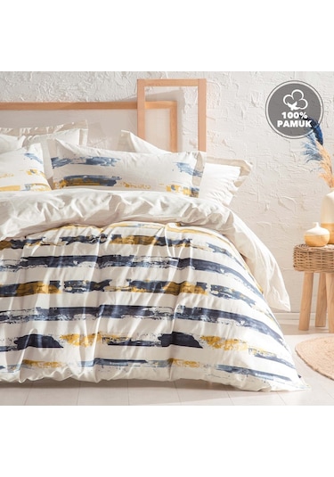 Yataş Bedding Stain Ranforce Çift Kişilik Nevresim Takımı - Bej
