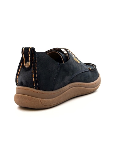 Greyder 64680 Erkek Hakiki Deri Nubuk Bağcıklı Casual Ayakkabı Lacivert