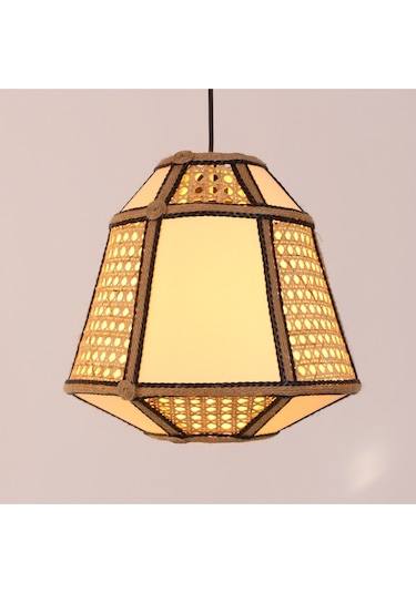 Özden 30x30 Cm Doğal Hazeran & Kumaş Avize Mix