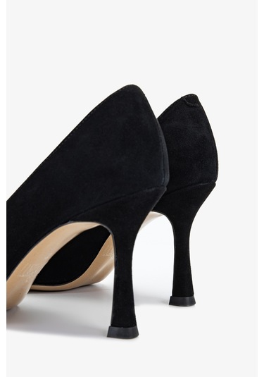 Valmenti Kastin Kadın Siyah Süet Hakiki Deri Topuklu Ayakkabı 613 27695 Bn Ayk Y24 Siyah Süet