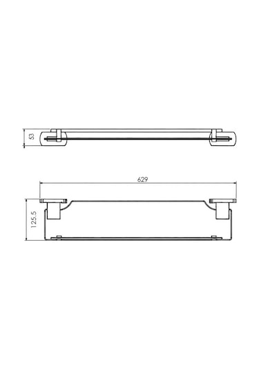Eca - Serel Verda Etajer 60 Cm Muhafazalı- 140106001- Krom, Cam