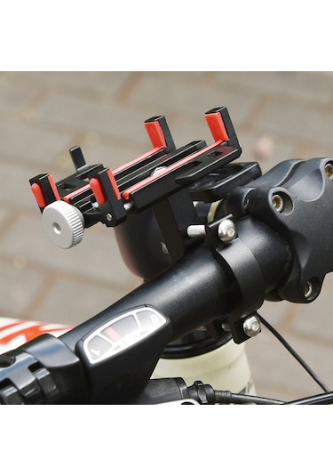 Folinda Alüminyum Bisiklet Telefon Tutucu, Silikon Renkli Parçalar İle Değiştirilebilir, 20-40mm Çubuk Çapı, 55-95mm Telefon Genişliği, Sağlam Tutma Diğer