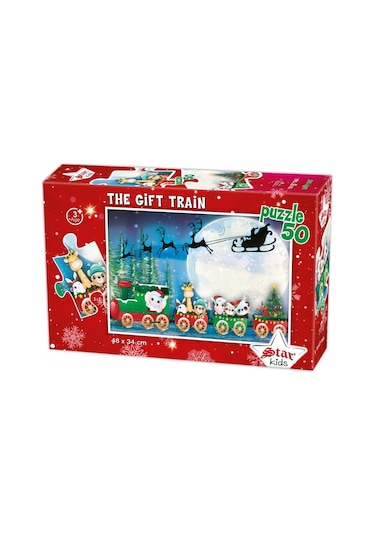 Star Puzzle 50 Parça Hediye Treni Çocuk Puzzle 1 Adet