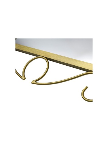 Vitale Ferforje Duvar Aynası Sarı 60 Cm Ak.Fe0001 Altın