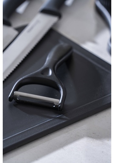 Cooper 8 Parça Standlı Kesme Tahtası Ve Bıçak Seti Siyah