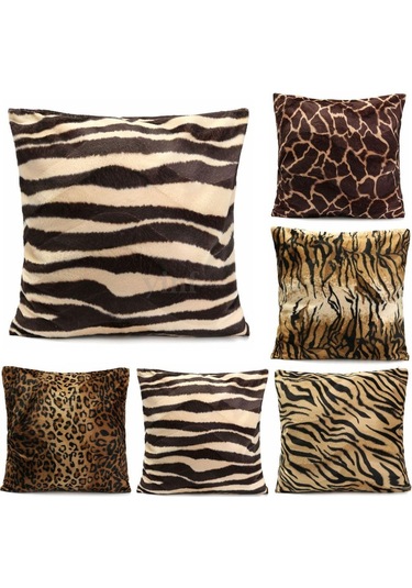 Homyl Leopar Kaplan Zebra Baskı Yastık Kılıfı Kanepe Araba Örtüsü Tarz 04
