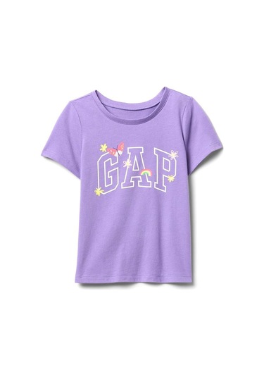 Gap Logo Grafikli T-shirt - 710283-10021 Mavi