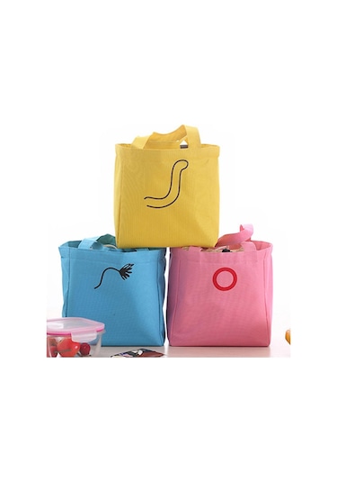 Termal Öğle Yemeği Kutusu Tote Soğutucu Çanta Kılıfı Blue Bear